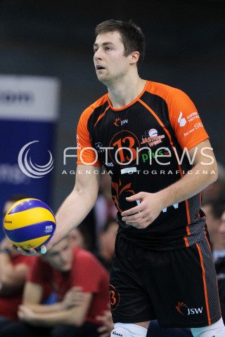  08.01.2014 RZESZOW <br />SIATKOWKA PLUS LIGA 2013/2014 MEN VOLLEYBALL POLAND POLISH PLUSLIGA LEAGUE SEASON 2013/2014 <br />MECZ ASSECO RESOVIA RZESZOW - JASTRZEBSKI WEGIEL <br />N/Z MICHAL KUBIAK SYLWETKA <br /> 