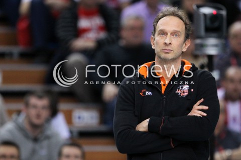  08.01.2014 RZESZOW <br />SIATKOWKA PLUS LIGA 2013/2014 MEN VOLLEYBALL POLAND POLISH PLUSLIGA LEAGUE SEASON 2013/2014 <br />MECZ ASSECO RESOVIA RZESZOW - JASTRZEBSKI WEGIEL <br />N/Z LORENZO BERNARDI TRENER ( HEAD COACH ) SYLWETKA <br /> 
