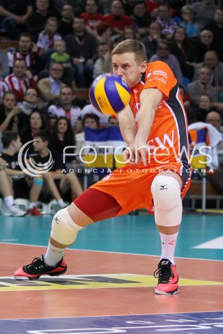  08.01.2014 RZESZOW <br />SIATKOWKA PLUS LIGA 2013/2014 MEN VOLLEYBALL POLAND POLISH PLUSLIGA LEAGUE SEASON 2013/2014 <br />MECZ ASSECO RESOVIA RZESZOW - JASTRZEBSKI WEGIEL <br />N/Z DAMIAN WOJTASZEK SYLWETKA <br /> 