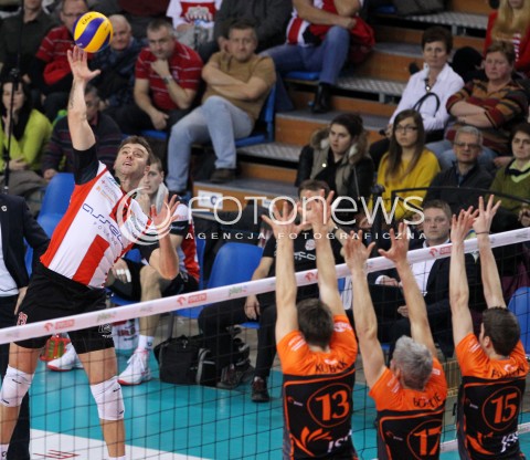  08.01.2014 RZESZOW <br />SIATKOWKA PLUS LIGA 2013/2014 MEN VOLLEYBALL POLAND POLISH PLUSLIGA LEAGUE SEASON 2013/2014 <br />MECZ ASSECO RESOVIA RZESZOW - JASTRZEBSKI WEGIEL <br />N/Z PETER VERES MICHAL KUBIAK ROB BONTJE DMYTRO FILIPPOV <br /> 