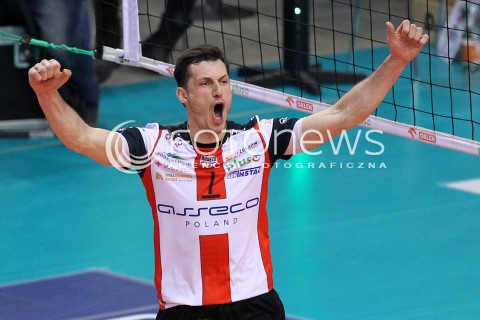 08.01.2014 RZESZOW <br />SIATKOWKA PLUS LIGA 2013/2014 MEN VOLLEYBALL POLAND POLISH PLUSLIGA LEAGUE SEASON 2013/2014 <br />MECZ ASSECO RESOVIA RZESZOW - JASTRZEBSKI WEGIEL <br />N/Z OLIEG ACHREM RADOSC EMOCJE SYLWETKA <br /> 