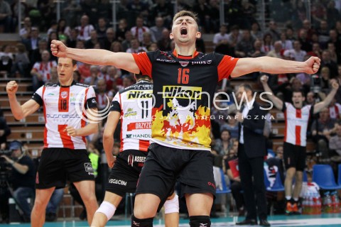  08.01.2014 RZESZOW <br />SIATKOWKA PLUS LIGA 2013/2014 MEN VOLLEYBALL POLAND POLISH PLUSLIGA LEAGUE SEASON 2013/2014 <br />MECZ ASSECO RESOVIA RZESZOW - JASTRZEBSKI WEGIEL <br />N/Z KRZYSZTOF IGNACZAK RADOSC EMOCJE SYLWETKA <br /> 