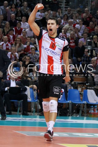  08.01.2014 RZESZOW <br />SIATKOWKA PLUS LIGA 2013/2014 MEN VOLLEYBALL POLAND POLISH PLUSLIGA LEAGUE SEASON 2013/2014 <br />MECZ ASSECO RESOVIA RZESZOW - JASTRZEBSKI WEGIEL <br />N/Z FABIAN DRZYZGA RADOSC EMOCJE SYLWETKA <br /> 