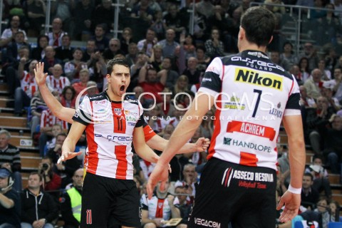  08.01.2014 RZESZOW <br />SIATKOWKA PLUS LIGA 2013/2014 MEN VOLLEYBALL POLAND POLISH PLUSLIGA LEAGUE SEASON 2013/2014 <br />MECZ ASSECO RESOVIA RZESZOW - JASTRZEBSKI WEGIEL <br />N/Z FABIAN DRZYZGA RADOSC EMOCJE <br /> 