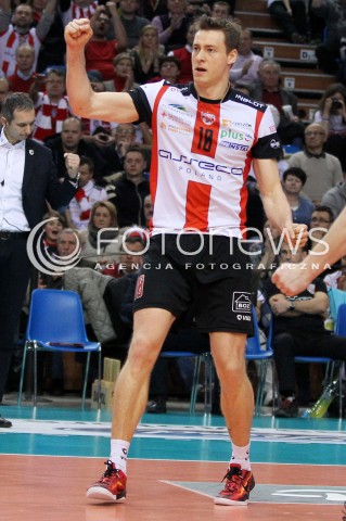  08.01.2014 RZESZOW <br />SIATKOWKA PLUS LIGA 2013/2014 MEN VOLLEYBALL POLAND POLISH PLUSLIGA LEAGUE SEASON 2013/2014 <br />MECZ ASSECO RESOVIA RZESZOW - JASTRZEBSKI WEGIEL <br />N/Z JOCHEN SCHOPS RADOSC EMOCJE SYLWETKA <br /> 