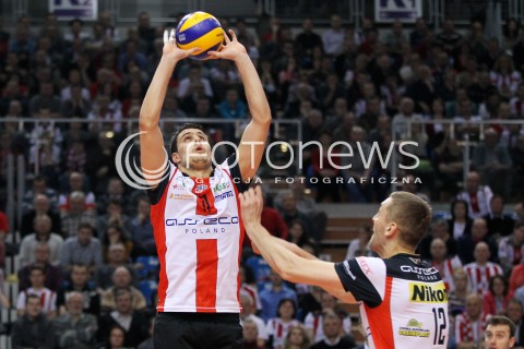  08.01.2014 RZESZOW <br />SIATKOWKA PLUS LIGA 2013/2014 MEN VOLLEYBALL POLAND POLISH PLUSLIGA LEAGUE SEASON 2013/2014 <br />MECZ ASSECO RESOVIA RZESZOW - JASTRZEBSKI WEGIEL <br />N/Z FABIAN DRZYZGA LUKASZ PERLOWSKI <br /> 