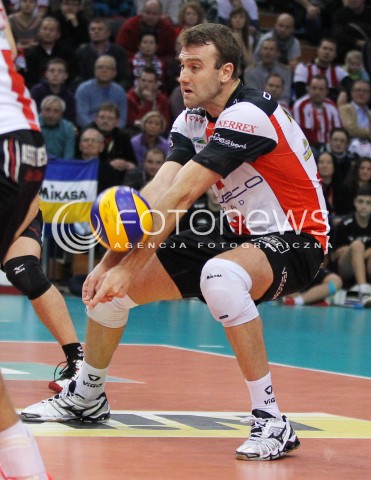  08.01.2014 RZESZOW <br />SIATKOWKA PLUS LIGA 2013/2014 MEN VOLLEYBALL POLAND POLISH PLUSLIGA LEAGUE SEASON 2013/2014 <br />MECZ ASSECO RESOVIA RZESZOW - JASTRZEBSKI WEGIEL <br />N/Z PETER VERES SYLWETKA <br /> 