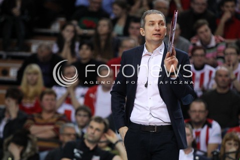  08.01.2014 RZESZOW <br />SIATKOWKA PLUS LIGA 2013/2014 MEN VOLLEYBALL POLAND POLISH PLUSLIGA LEAGUE SEASON 2013/2014 <br />MECZ ASSECO RESOVIA RZESZOW - JASTRZEBSKI WEGIEL <br />N/Z ANDRZEJ KOWAL ( TRENER ) SYLWETKA <br /> 