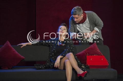  08.01.2014 WARSZAWA<br />
SPEKTAKL SCENY Z ZYCIA MALZENSKIEGO W TEATRZE KAMIENICA<br />
N/Z JUSTYNA SIENCZYLLO  PIOTR GRABOWSKI<br />
 