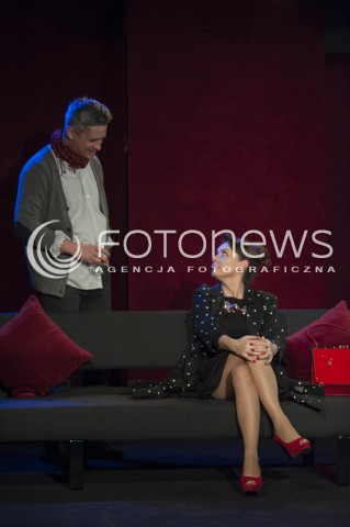  08.01.2014 WARSZAWA<br />
SPEKTAKL SCENY Z ZYCIA MALZENSKIEGO W TEATRZE KAMIENICA<br />
N/Z JUSTYNA SIENCZYLLO  PIOTR GRABOWSKI<br />
 