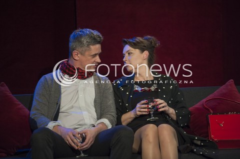  08.01.2014 WARSZAWA<br />
SPEKTAKL SCENY Z ZYCIA MALZENSKIEGO W TEATRZE KAMIENICA<br />
N/Z JUSTYNA SIENCZYLLO  PIOTR GRABOWSKI<br />
 