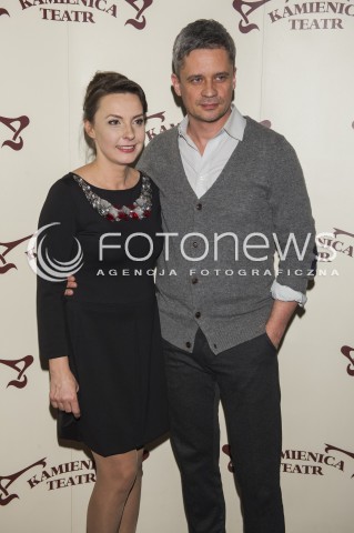  08.01.2014 WARSZAWA<br />
SPEKTAKL SCENY Z ZYCIA MALZENSKIEGO W TEATRZE KAMIENICA<br />
N/Z JUSTYNA SIENCZYLLO PIOTR GRABOWSKI<br />
 