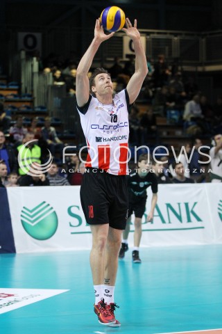  14.01.2014 RZESZOW POLAND <br />SIATKOWKA LIGA MISTRZOW MEN CEV VOLLEYBALL CHAMPIONS LEAGUE 2013/2014 MATCH<br />ASSECO RESOVIA -  KNACK ROESELARE <br />N/Z JOCHEN SCHOPS SYLWETKA <br /> 