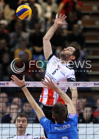  14.01.2014 RZESZOW POLAND <br />SIATKOWKA LIGA MISTRZOW MEN CEV VOLLEYBALL CHAMPIONS LEAGUE 2013/2014 MATCH<br />ASSECO RESOVIA -  KNACK ROESELARE <br />N/Z GRZEGORZ KOSOK <br /> 