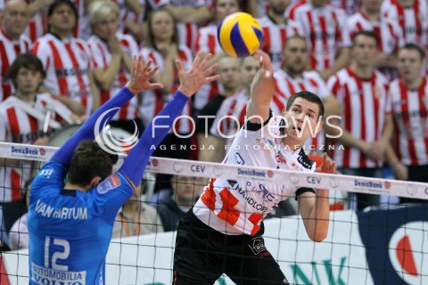  14.01.2014 RZESZOW POLAND <br />SIATKOWKA LIGA MISTRZOW MEN CEV VOLLEYBALL CHAMPIONS LEAGUE 2013/2014 MATCH<br />ASSECO RESOVIA -  KNACK ROESELARE <br />N/Z DAWID KONARSKI RUBEN VAN HIRTUM <br /> 