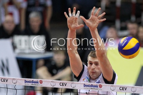 14.01.2014 RZESZOW POLAND <br />SIATKOWKA LIGA MISTRZOW MEN CEV VOLLEYBALL CHAMPIONS LEAGUE 2013/2014 MATCH<br />ASSECO RESOVIA -  KNACK ROESELARE <br />N/Z PIOTR NOWAKOWSKI <br /> 