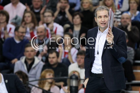  14.01.2014 RZESZOW POLAND <br />SIATKOWKA LIGA MISTRZOW MEN CEV VOLLEYBALL CHAMPIONS LEAGUE 2013/2014 MATCH<br />ASSECO RESOVIA -  KNACK ROESELARE <br />N/Z ANDRZEJ KOWAL TRENER ( HEAD COACH ) <br /> 