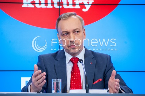  16.01.2014 WARSZAWA KONFERENCJA PRASOWA MINISTRA KULTURY I DZIEDZICTWA NARODOWEGO BOGDANA ZDROJEWSKIEGO N/Z BOGDAN ZDROJEWSKI  