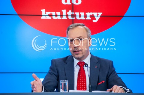  16.01.2014 WARSZAWA KONFERENCJA PRASOWA MINISTRA KULTURY I DZIEDZICTWA NARODOWEGO BOGDANA ZDROJEWSKIEGO N/Z BOGDAN ZDROJEWSKI  
