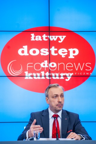  16.01.2014 WARSZAWA KONFERENCJA PRASOWA MINISTRA KULTURY I DZIEDZICTWA NARODOWEGO BOGDANA ZDROJEWSKIEGO N/Z BOGDAN ZDROJEWSKI  