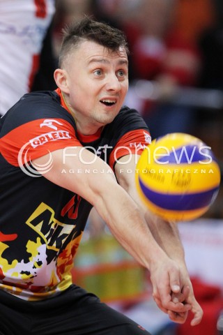  18.01.2014 RZESZOW <br />SIATKOWKA PLUS LIGA 2013/2014 MEN VOLLEYBALL POLAND POLISH PLUSLIGA LEAGUE SEASON 2013/2014 <br />MECZ ASSECO RESOVIA RZESZOW - PGE SKRA BELCHATOW <br />N/Z KRZYSZTOF IGNACZAK SYLWETKA <br /> 