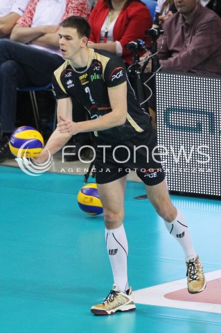  18.01.2014 RZESZOW <br />SIATKOWKA PLUS LIGA 2013/2014 MEN VOLLEYBALL POLAND POLISH PLUSLIGA LEAGUE SEASON 2013/2014 <br />MECZ ASSECO RESOVIA RZESZOW - PGE SKRA BELCHATOW <br />N/Z MARIUSZ WLAZLY SYLWETKA <br /> 