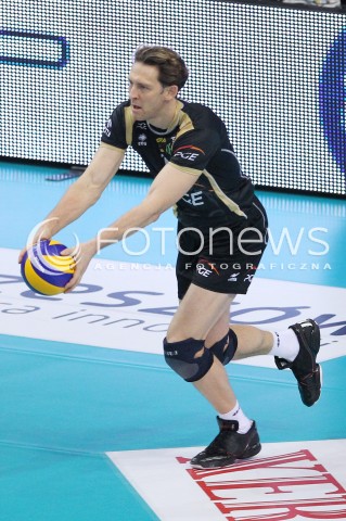  18.01.2014 RZESZOW <br />SIATKOWKA PLUS LIGA 2013/2014 MEN VOLLEYBALL POLAND POLISH PLUSLIGA LEAGUE SEASON 2013/2014 <br />MECZ ASSECO RESOVIA RZESZOW - PGE SKRA BELCHATOW <br />N/Z STEPHANE ANTIGA SYLWETKA <br /> 