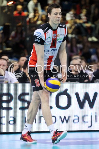  18.01.2014 RZESZOW <br />SIATKOWKA PLUS LIGA 2013/2014 MEN VOLLEYBALL POLAND POLISH PLUSLIGA LEAGUE SEASON 2013/2014 <br />MECZ ASSECO RESOVIA RZESZOW - PGE SKRA BELCHATOW <br />N/Z JOCHEN SCHOPS SYLWETKA <br /> 