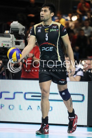  18.01.2014 RZESZOW <br />SIATKOWKA PLUS LIGA 2013/2014 MEN VOLLEYBALL POLAND POLISH PLUSLIGA LEAGUE SEASON 2013/2014 <br />MECZ ASSECO RESOVIA RZESZOW - PGE SKRA BELCHATOW <br />N/Z SAMUEL TUIA SYLWETKA <br /> 