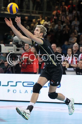  18.01.2014 RZESZOW <br />SIATKOWKA PLUS LIGA 2013/2014 MEN VOLLEYBALL POLAND POLISH PLUSLIGA LEAGUE SEASON 2013/2014 <br />MECZ ASSECO RESOVIA RZESZOW - PGE SKRA BELCHATOW <br />N/Z KAROL KLOS SYLWETKA <br /> 
