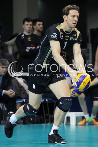  18.01.2014 RZESZOW <br />SIATKOWKA PLUS LIGA 2013/2014 MEN VOLLEYBALL POLAND POLISH PLUSLIGA LEAGUE SEASON 2013/2014 <br />MECZ ASSECO RESOVIA RZESZOW - PGE SKRA BELCHATOW <br />N/Z STEPHANE ANTIGA SYLWETKA <br /> 