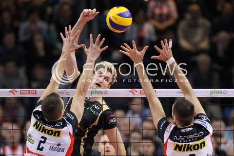  18.01.2014 RZESZOW <br />SIATKOWKA PLUS LIGA 2013/2014 MEN VOLLEYBALL POLAND POLISH PLUSLIGA LEAGUE SEASON 2013/2014 <br />MECZ ASSECO RESOVIA RZESZOW - PGE SKRA BELCHATOW <br />N/Z KAROL KLOS PAUL LOTMAN <br /> 