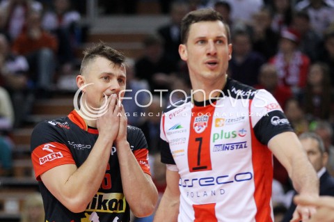  18.01.2014 RZESZOW <br />SIATKOWKA PLUS LIGA 2013/2014 MEN VOLLEYBALL POLAND POLISH PLUSLIGA LEAGUE SEASON 2013/2014 <br />MECZ ASSECO RESOVIA RZESZOW - PGE SKRA BELCHATOW <br />N/Z KRZYSZTOF IGNACZAK ALEH ACHREM OLIEG AKHREM ZLOSC EMOCJE<br /> 