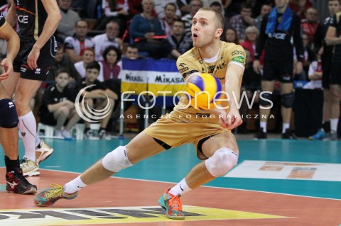  18.01.2014 RZESZOW <br />SIATKOWKA PLUS LIGA 2013/2014 MEN VOLLEYBALL POLAND POLISH PLUSLIGA LEAGUE SEASON 2013/2014 <br />MECZ ASSECO RESOVIA RZESZOW - PGE SKRA BELCHATOW <br />N/Z PAWEL ZATORSKI SYLWETKA <br /> 