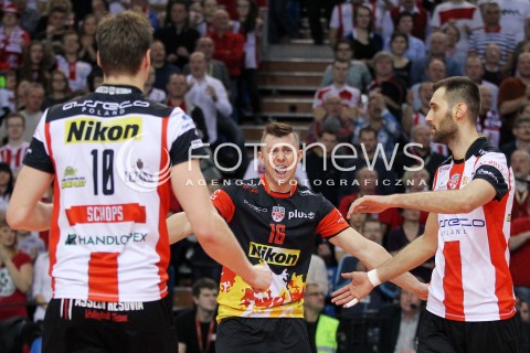  18.01.2014 RZESZOW <br />SIATKOWKA PLUS LIGA 2013/2014 MEN VOLLEYBALL POLAND POLISH PLUSLIGA LEAGUE SEASON 2013/2014 <br />MECZ ASSECO RESOVIA RZESZOW - PGE SKRA BELCHATOW <br />N/Z KRZYSZTOF IGNACZAK GRZEGORZ KOSOK RADOSC EMOCJE <br /> 