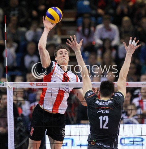  18.01.2014 RZESZOW <br />SIATKOWKA PLUS LIGA 2013/2014 MEN VOLLEYBALL POLAND POLISH PLUSLIGA LEAGUE SEASON 2013/2014 <br />MECZ ASSECO RESOVIA RZESZOW - PGE SKRA BELCHATOW <br />N/Z JOCHEN SCHOPS WOJCIECH WLODARCZYK <br /> 