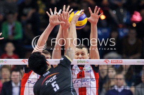  18.01.2014 RZESZOW <br />SIATKOWKA PLUS LIGA 2013/2014 MEN VOLLEYBALL POLAND POLISH PLUSLIGA LEAGUE SEASON 2013/2014 <br />MECZ ASSECO RESOVIA RZESZOW - PGE SKRA BELCHATOW <br />N/Z PAUL LOTMAN SAMUEL TUIA <br /> 