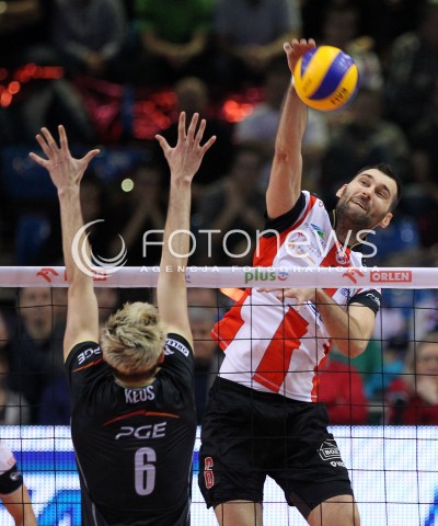  18.01.2014 RZESZOW <br />SIATKOWKA PLUS LIGA 2013/2014 MEN VOLLEYBALL POLAND POLISH PLUSLIGA LEAGUE SEASON 2013/2014 <br />MECZ ASSECO RESOVIA RZESZOW - PGE SKRA BELCHATOW <br />N/Z GRZEGORZ KOSOK KAROL KLOS <br /> 