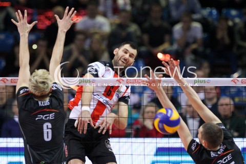  18.01.2014 RZESZOW <br />SIATKOWKA PLUS LIGA 2013/2014 MEN VOLLEYBALL POLAND POLISH PLUSLIGA LEAGUE SEASON 2013/2014 <br />MECZ ASSECO RESOVIA RZESZOW - PGE SKRA BELCHATOW <br />N/Z GRZEGORZ KOSOK KAROL KLOS <br /> 