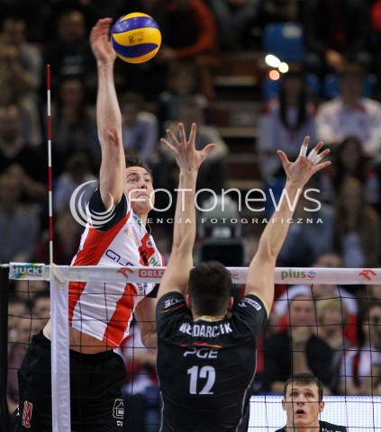 18.01.2014 RZESZOW <br />SIATKOWKA PLUS LIGA 2013/2014 MEN VOLLEYBALL POLAND POLISH PLUSLIGA LEAGUE SEASON 2013/2014 <br />MECZ ASSECO RESOVIA RZESZOW - PGE SKRA BELCHATOW <br />N/Z JOCHEN SCHOPS WOJCIECH WLODARCZYK  <br /> 