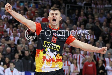  18.01.2014 RZESZOW <br />SIATKOWKA PLUS LIGA 2013/2014 MEN VOLLEYBALL POLAND POLISH PLUSLIGA LEAGUE SEASON 2013/2014 <br />MECZ ASSECO RESOVIA RZESZOW - PGE SKRA BELCHATOW <br />N/Z KRZYSZTOF IGNACZAK RADOSC EMOCJE SYLWETKA <br /> 