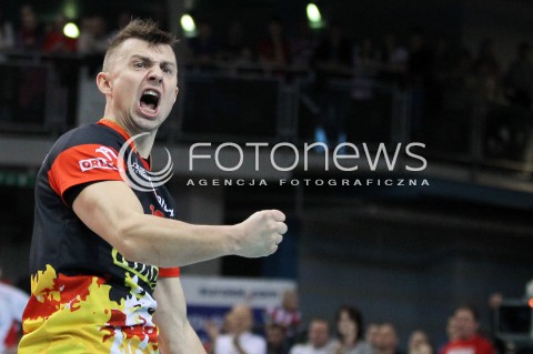  18.01.2014 RZESZOW <br />SIATKOWKA PLUS LIGA 2013/2014 MEN VOLLEYBALL POLAND POLISH PLUSLIGA LEAGUE SEASON 2013/2014 <br />MECZ ASSECO RESOVIA RZESZOW - PGE SKRA BELCHATOW <br />N/Z KRZYSZTOF IGNACZAK RADOSC EMOCJE SYLWETKA <br /> 