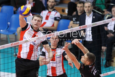  18.01.2014 RZESZOW <br />SIATKOWKA PLUS LIGA 2013/2014 MEN VOLLEYBALL POLAND POLISH PLUSLIGA LEAGUE SEASON 2013/2014 <br />MECZ ASSECO RESOVIA RZESZOW - PGE SKRA BELCHATOW <br />N/Z PIOTR NOWAKOWSKI ALEKSA BRDJOVIC<br /> 