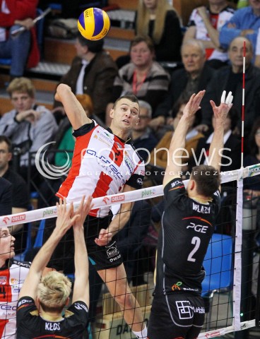  18.01.2014 RZESZOW <br />SIATKOWKA PLUS LIGA 2013/2014 MEN VOLLEYBALL POLAND POLISH PLUSLIGA LEAGUE SEASON 2013/2014 <br />MECZ ASSECO RESOVIA RZESZOW - PGE SKRA BELCHATOW <br />N/Z PAUL LOTMAN MARIUSZ WLAZLY <br /> 