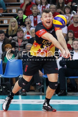  18.01.2014 RZESZOW <br />SIATKOWKA PLUS LIGA 2013/2014 MEN VOLLEYBALL POLAND POLISH PLUSLIGA LEAGUE SEASON 2013/2014 <br />MECZ ASSECO RESOVIA RZESZOW - PGE SKRA BELCHATOW <br />N/Z KRZYSZTOF IGNACZAK SYLWETKA <br /> 