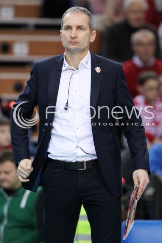  18.01.2014 RZESZOW <br />SIATKOWKA PLUS LIGA 2013/2014 MEN VOLLEYBALL POLAND POLISH PLUSLIGA LEAGUE SEASON 2013/2014 <br />MECZ ASSECO RESOVIA RZESZOW - PGE SKRA BELCHATOW <br />N/Z ANDRZEJ KOWAL TRENER ( HEAD COACH ) SYLWETKA <br /> 