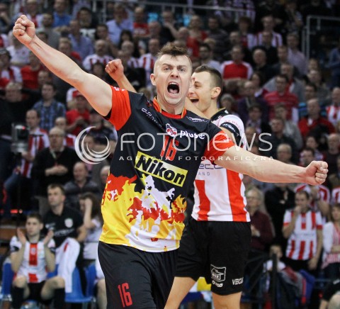  18.01.2014 RZESZOW <br />SIATKOWKA PLUS LIGA 2013/2014 MEN VOLLEYBALL POLAND POLISH PLUSLIGA LEAGUE SEASON 2013/2014 <br />MECZ ASSECO RESOVIA RZESZOW - PGE SKRA BELCHATOW <br />N/Z KRZYSZTOF IGNACZAK RADOSC EMOCJE SYLWETKA <br /> 