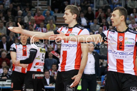  29.01.2014 RZESZOW <br />SIATKOWKA PLUS LIGA 2013/2014 MEN VOLLEYBALL POLAND POLISH PLUSLIGA LEAGUE SEASON 2013/2014 <br />MECZ ASSECO RESOVIA RZESZOW - EFFECTOR KIELCE<br />N/Z PIOTR NOWAKOWSKI PAUL LOTMAN <br /> 