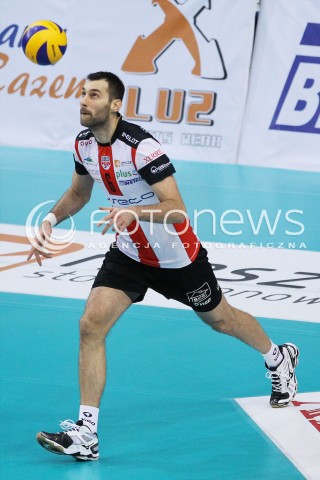  29.01.2014 RZESZOW <br />SIATKOWKA PLUS LIGA 2013/2014 MEN VOLLEYBALL POLAND POLISH PLUSLIGA LEAGUE SEASON 2013/2014 <br />MECZ ASSECO RESOVIA RZESZOW - EFFECTOR KIELCE<br />N/Z GRZEGORZ KOSOK SYLWETKA <br /> 