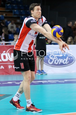  29.01.2014 RZESZOW <br />SIATKOWKA PLUS LIGA 2013/2014 MEN VOLLEYBALL POLAND POLISH PLUSLIGA LEAGUE SEASON 2013/2014 <br />MECZ ASSECO RESOVIA RZESZOW - EFFECTOR KIELCE<br />N/Z JOCHEN SCHOPS SYLWETKA <br /> 